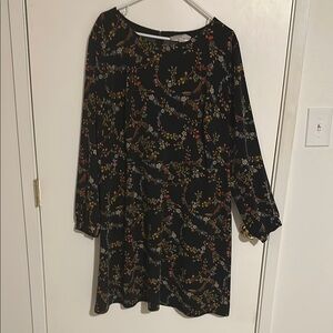Loft Floral Long Sleeve Dress